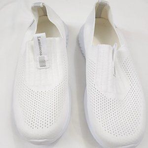 Lamincoa Womens White Mesh Slip On Shoes Sz7-7.5
